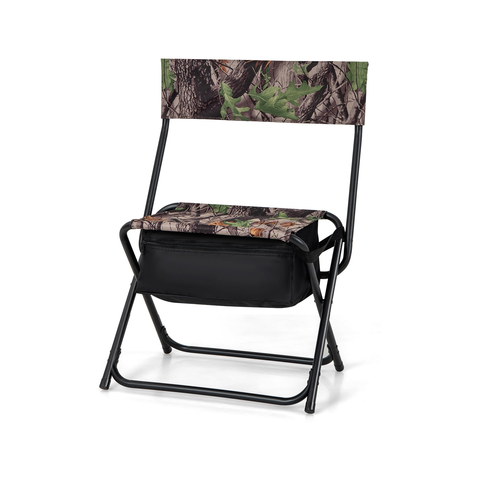 Foldable Patio Chair with Storage Pocket Backrest for Camping Hiking, Camouflage Camping Furniture at Gallery Canada
