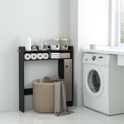 Bathroom Over the Toilet Floor Storage Organizer with Adjustable Shelves, Black Bathroom Etagere   at Gallery Canada