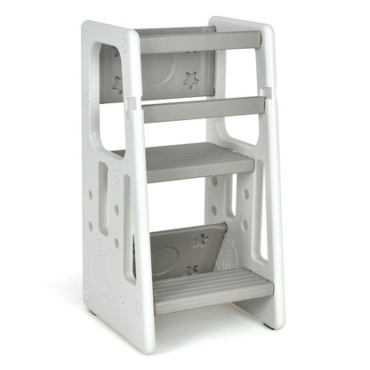 Kids Kitchen Step Stool with Double Safety Rails , Gray Toddler & Kids Furniture   at Gallery Canada