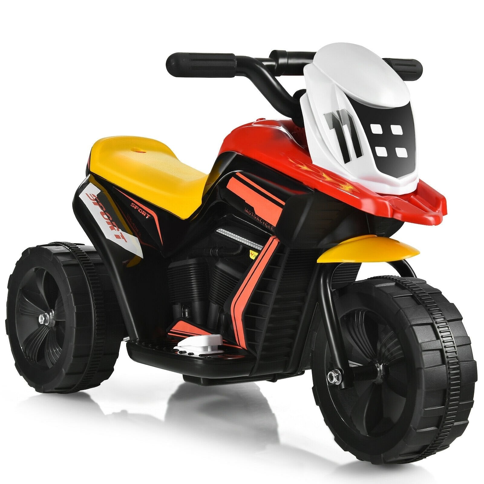 6V 3-Wheel Electric Ride-On Toy Motorcycle Trike with Music and Horn, Multicolor Powered Ride On Toys   at Gallery Canada