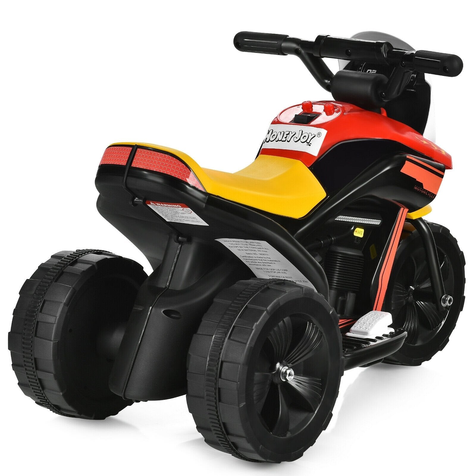 6V 3-Wheel Electric Ride-On Toy Motorcycle Trike with Music and Horn, Multicolor Powered Ride On Toys   at Gallery Canada