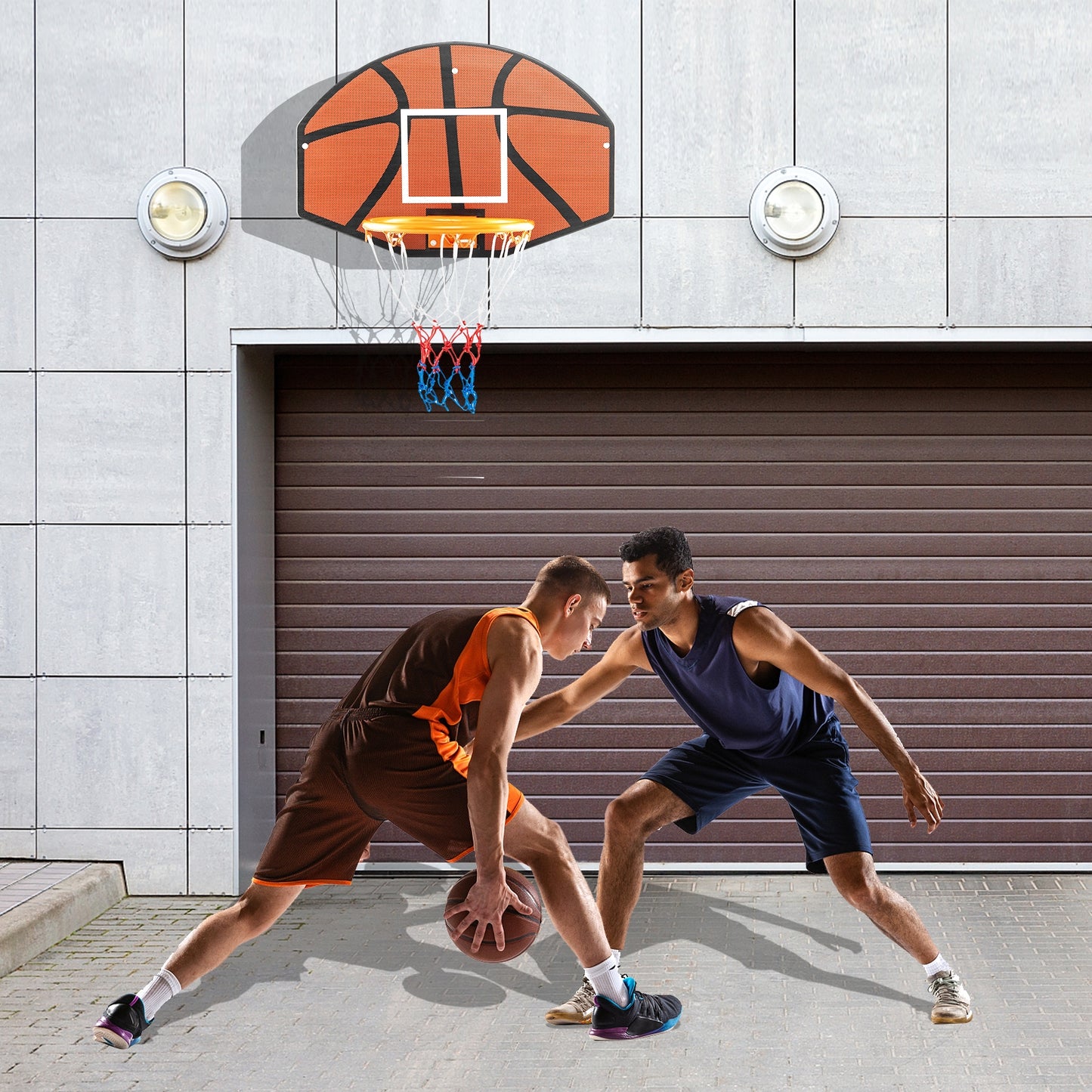 Indoor Outdoor Basketball Games with Large Shatter-proof Backboard, Red Sport Equipments   at Gallery Canada