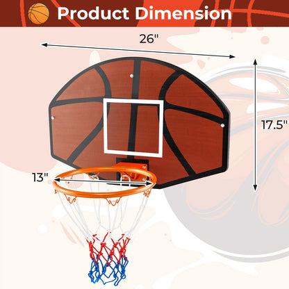 Indoor Outdoor Basketball Games with Large Shatter-proof Backboard, Red Sport Equipments   at Gallery Canada