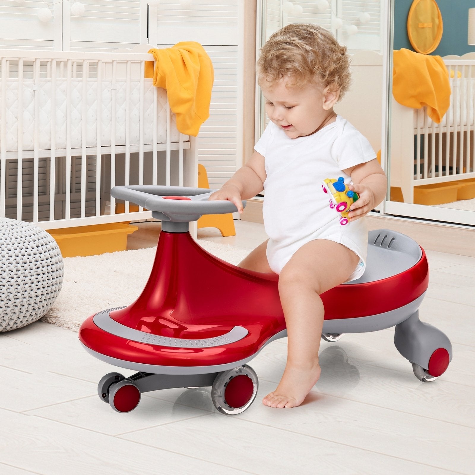 Wiggle Car Ride-on Toy with Flashing Wheels, Red Push & Pedal Ride On Toys   at Gallery Canada