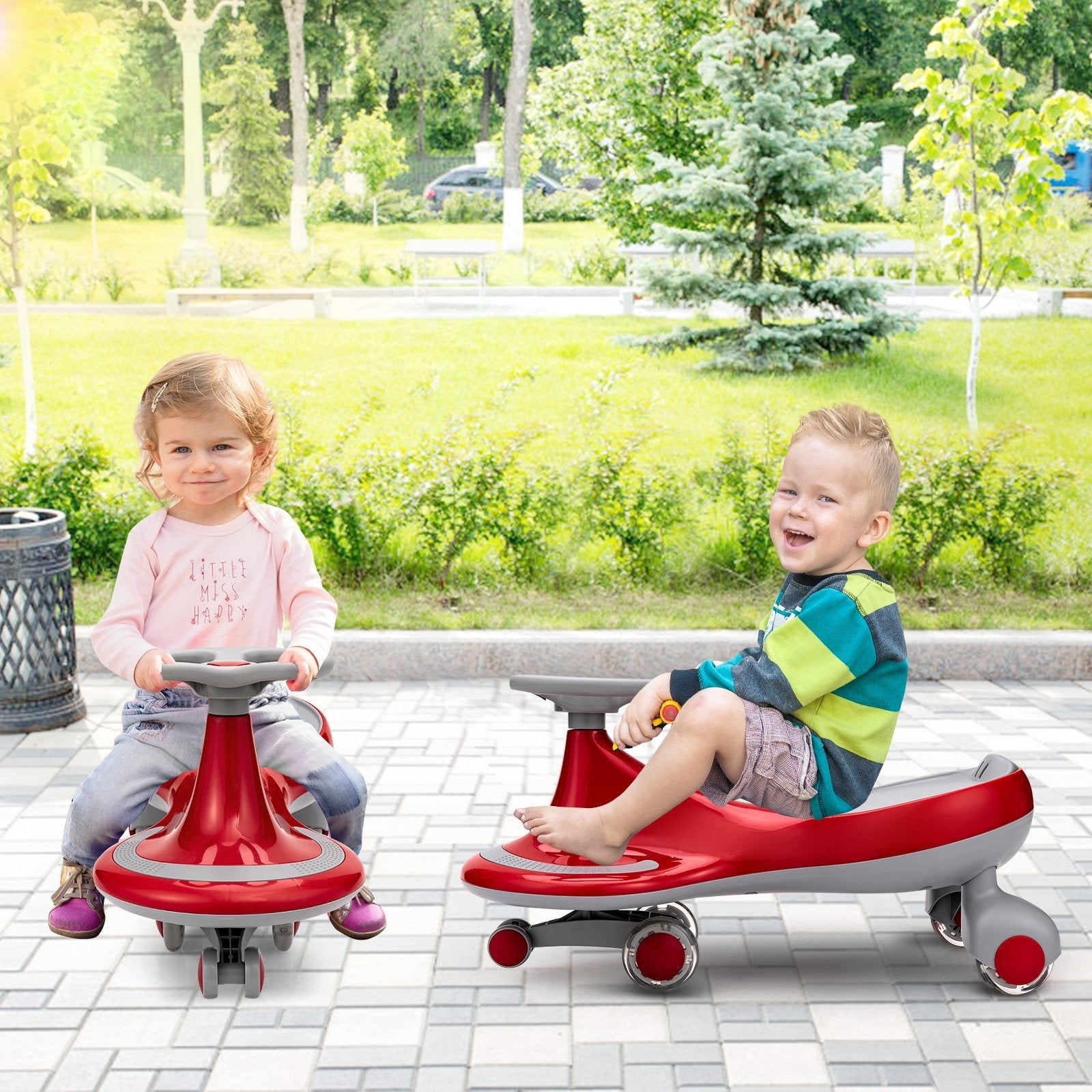 Wiggle Car Ride-on Toy with Flashing Wheels, Red Push & Pedal Ride On Toys   at Gallery Canada