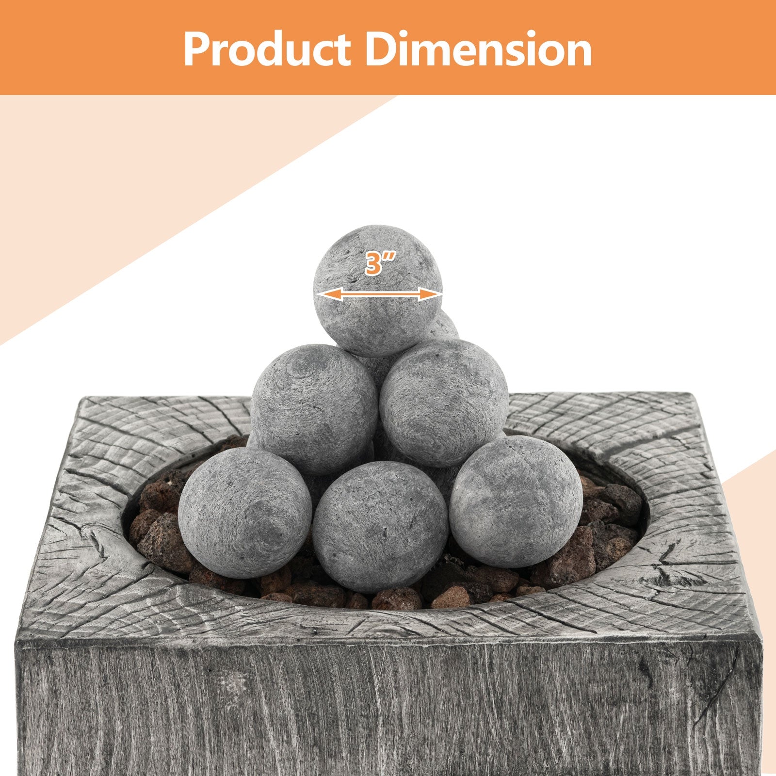 15 Pieces Ceramic Fiber Fire Balls for Outdoor Use, Gray Fire Pits at Gallery Canada