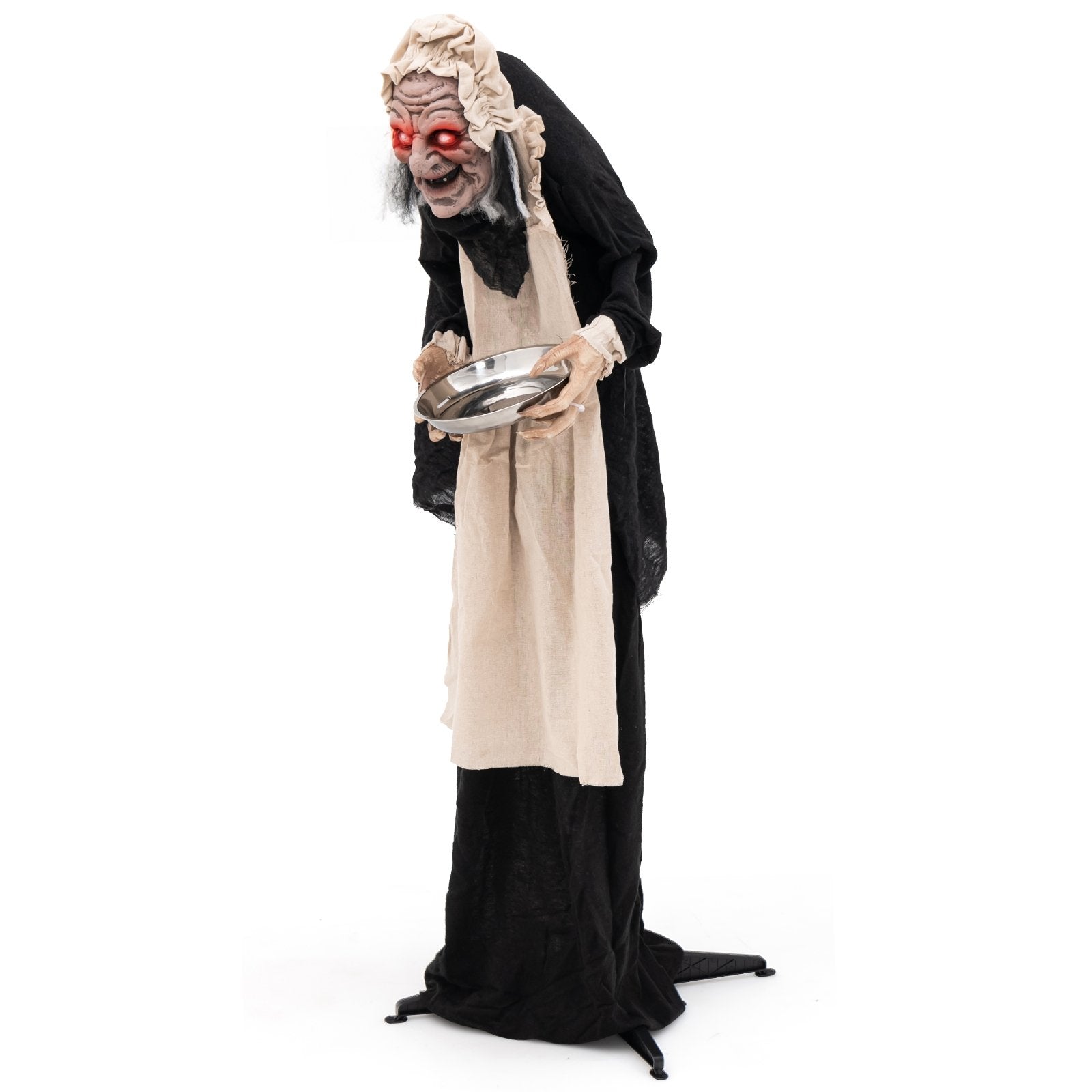 5.2 Feet Halloween Animated Standing Greeter Old Lady with Candy Dish, Multicolor Halloween   at Gallery Canada