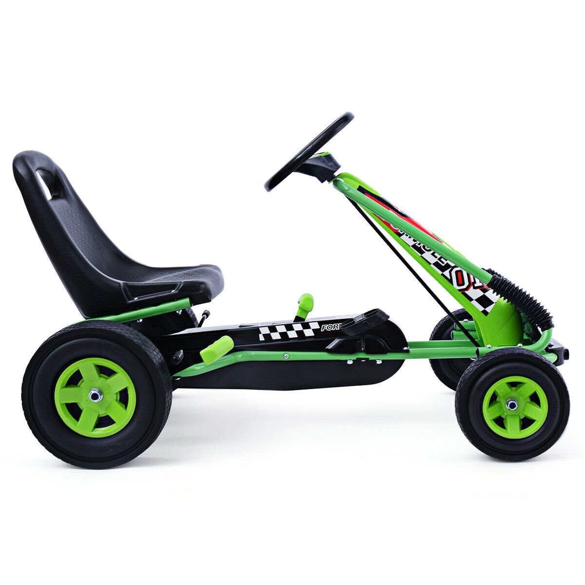 4 Wheels Kids Ride On Pedal Powered Bike Go Kart Racer Car Outdoor Play Toy, Green - Gallery Canada