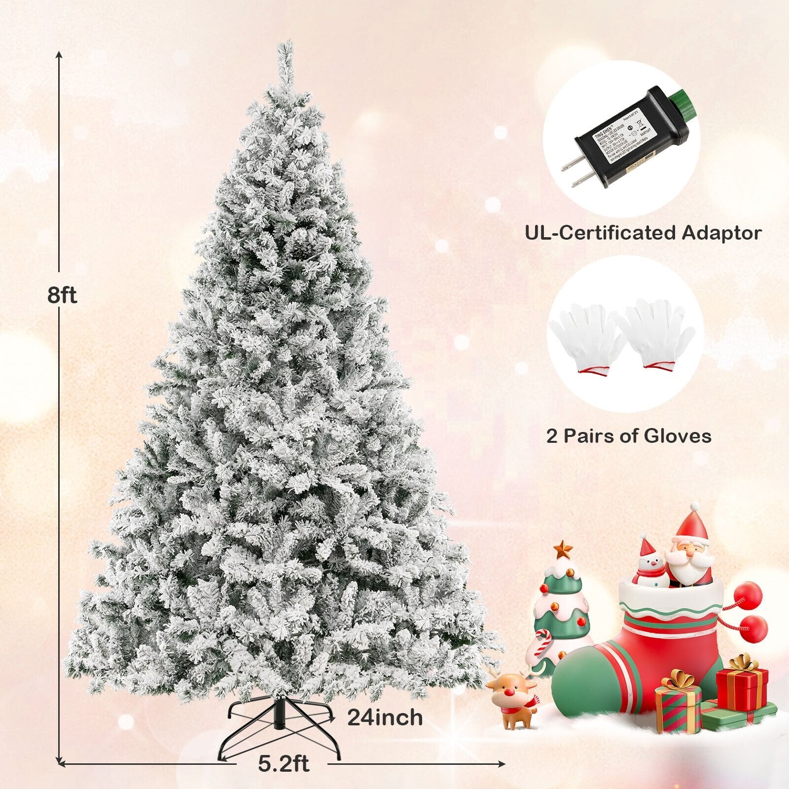 6/7/8 Feet Artificial Xmas Tree 3-Minute Quick Shape-8 ft Christmas Tree   at Gallery Canada