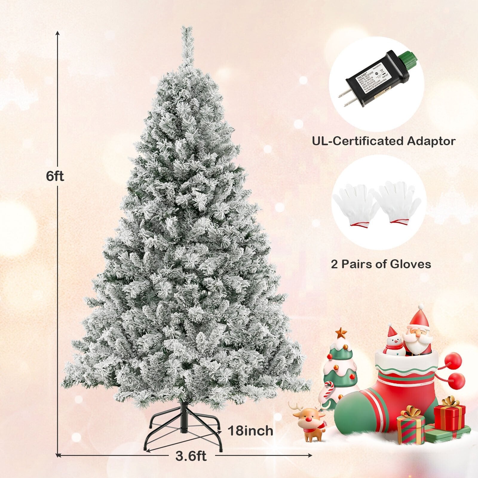 6/7/8 Feet Artificial Xmas Tree 3-Minute Quick Shape-6 ft Christmas Tree   at Gallery Canada