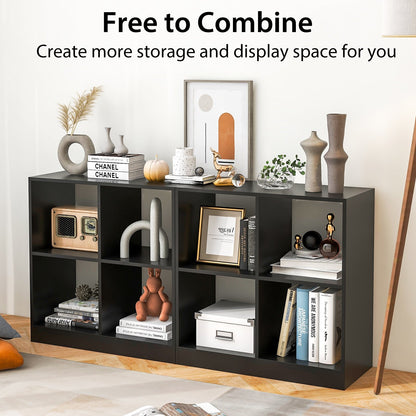 4-Cube Kids Bookcase with Open Shelves, Black Bookcases   at Gallery Canada