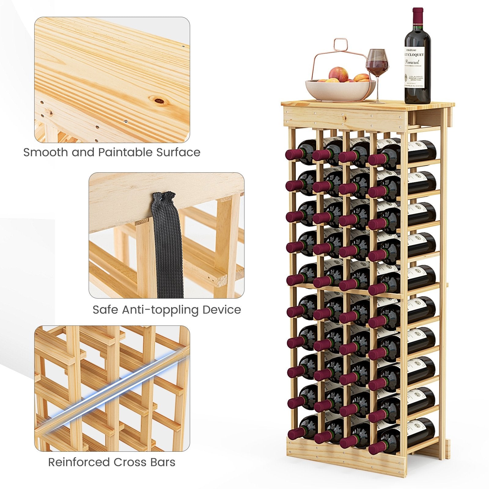 40 Bottles Modular Wine Rack Wine Racks   at Gallery Canada