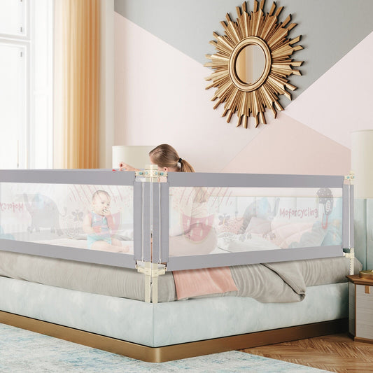 Vertical Lifting Baby Bed Rail with Lock-L, Gray Bed Rails   at Gallery Canada