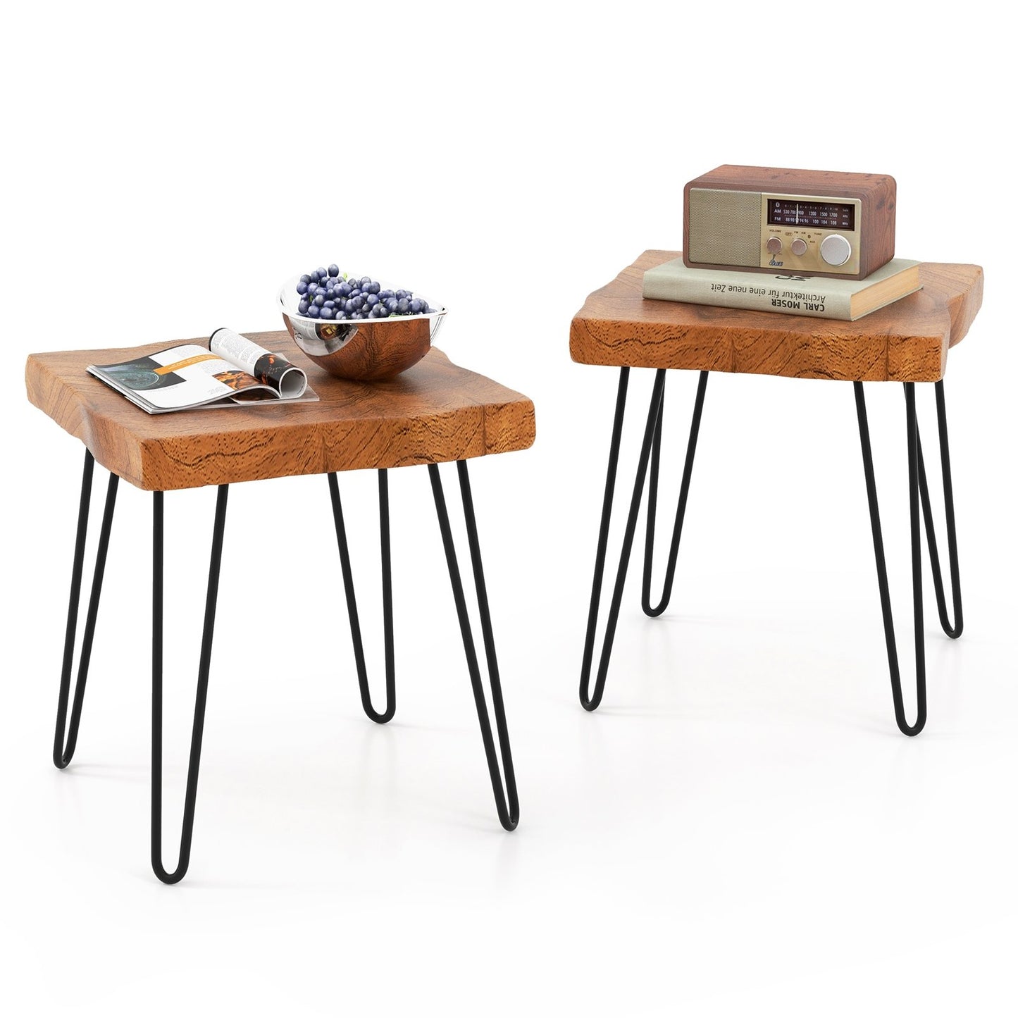 Square Reclaimed Recycled Indonesia Teak Wood End Table, Brown End & Side Tables   at Gallery Canada