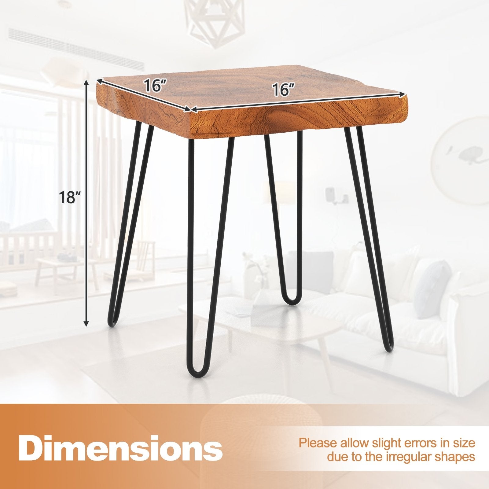 Square Reclaimed Recycled Indonesia Teak Wood End Table, Brown End & Side Tables   at Gallery Canada