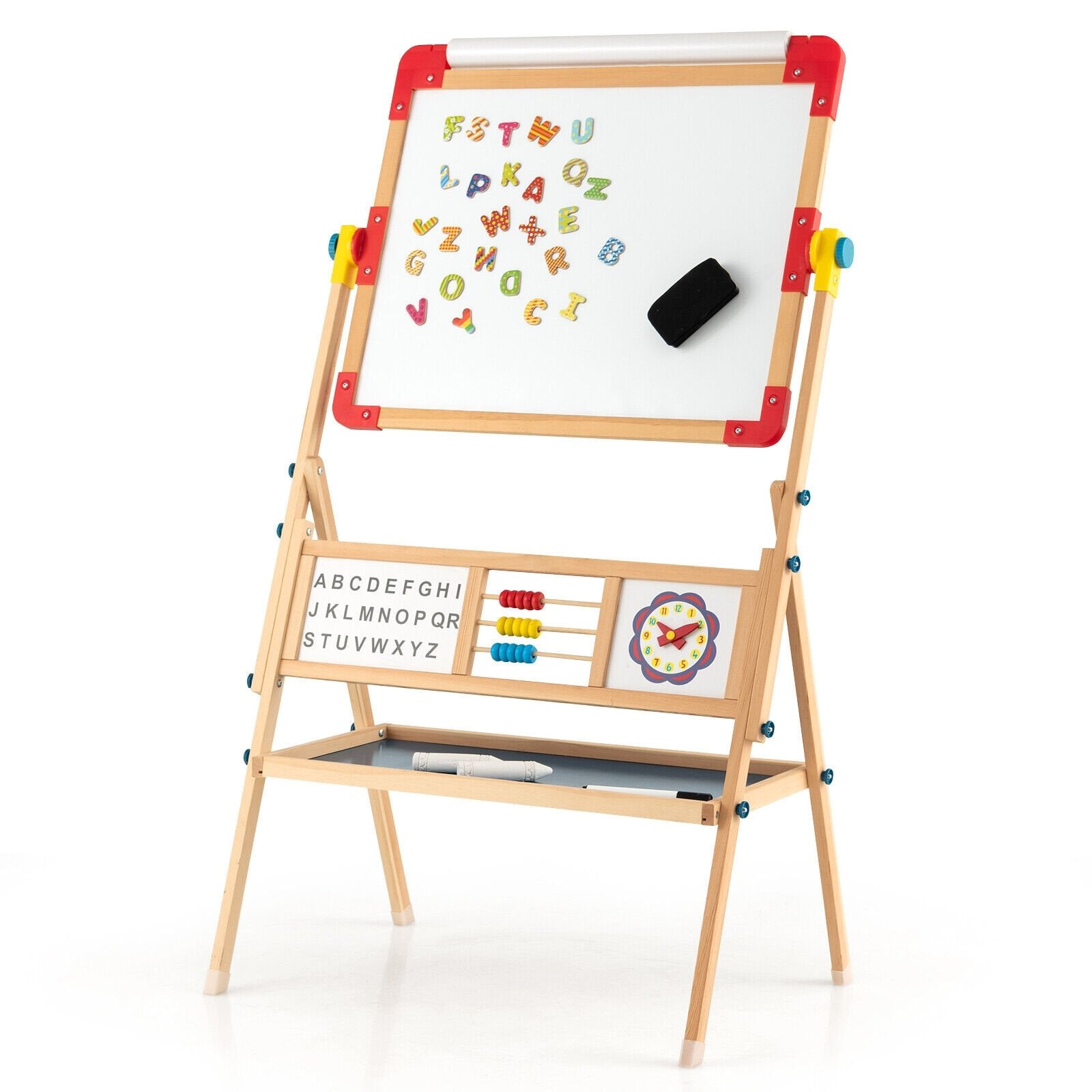 3-in-1 Wooden Art Easel for Kids with Drawing Paper Roll, Multicolor Art Easels   at Gallery Canada