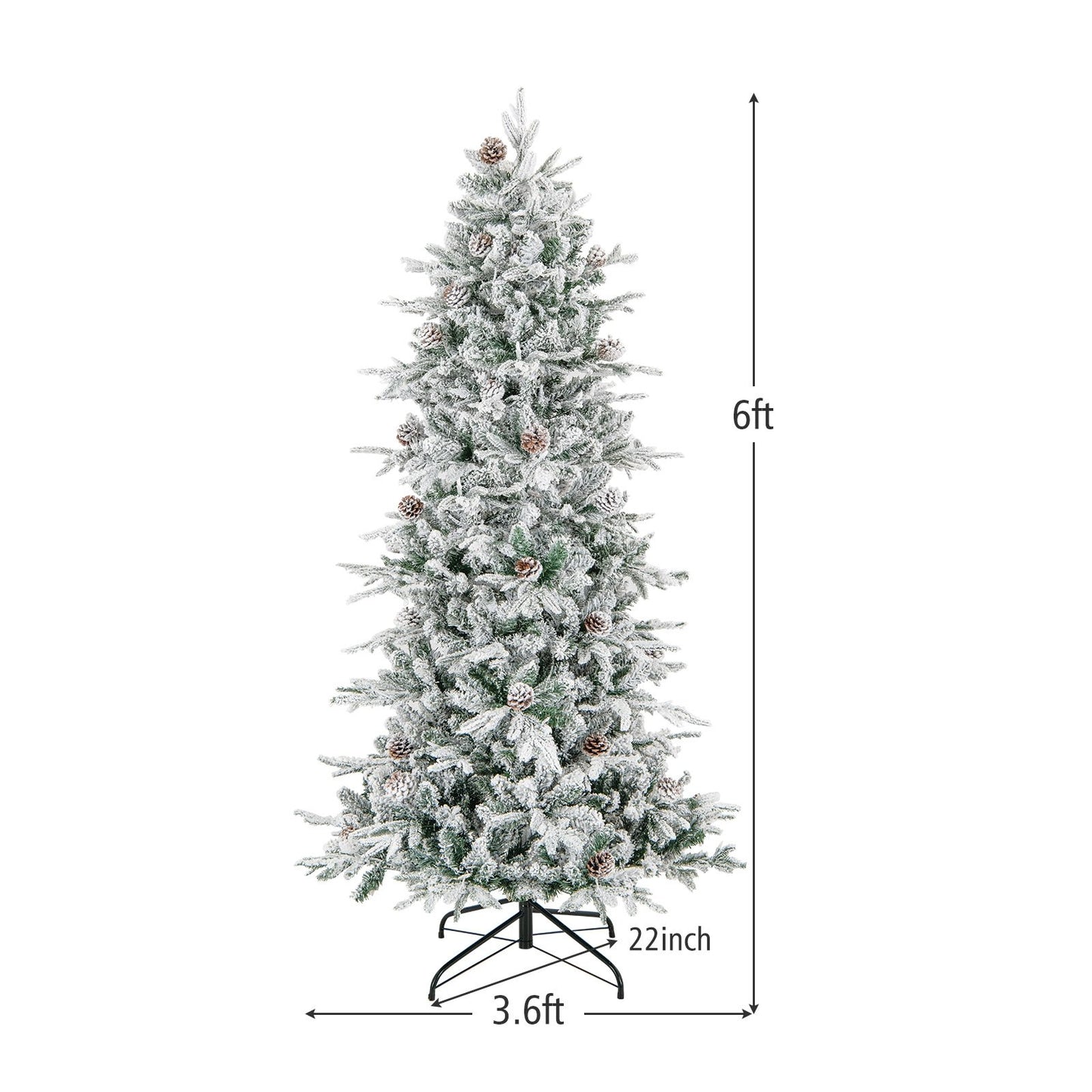 6 Feet Pre-lit Artificial Christmas Tree, Green Christmas Tree   at Gallery Canada