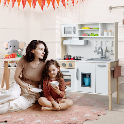 Wooden Pretend Play Kitchen Set for Toddlers, White Play Kitchen Sets   at Gallery Canada