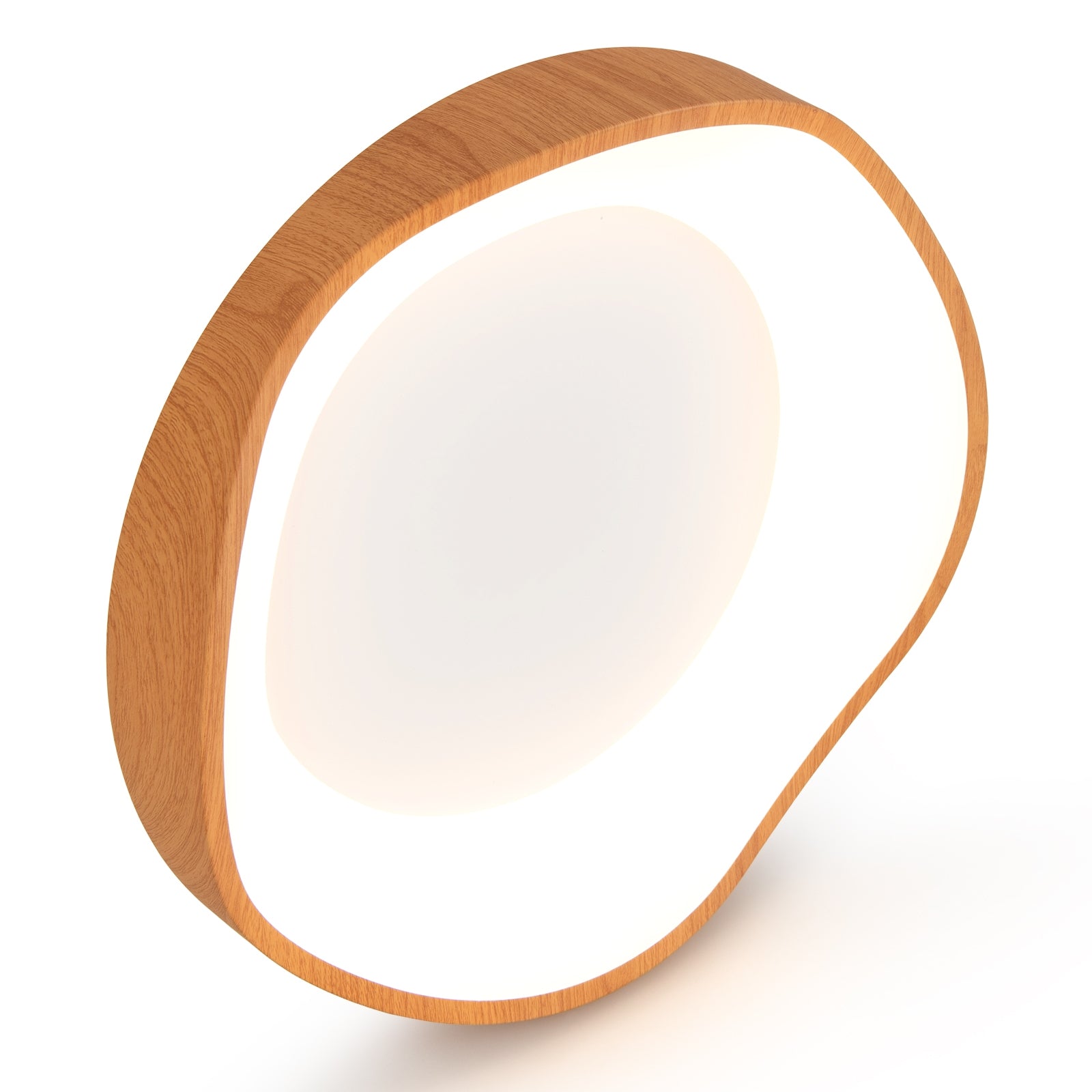24W Modern LED Mount Ceiling Light with Wood Pattern and Metal Frame, Natural Ceiling Lights at Gallery Canada
