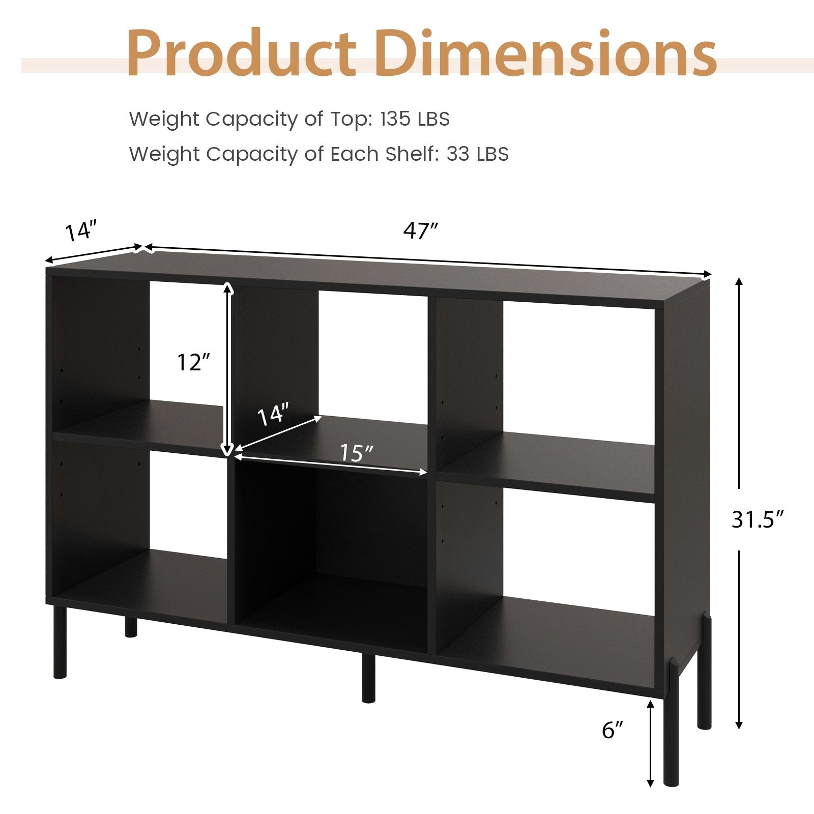 Open-Back Bookshelf with Drawer for Study, Black Bookcases   at Gallery Canada