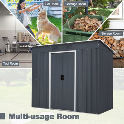 3.6 x 7.1 FT Outside Garden Storage Shed Tool House with Ground Foundation Frame, Dark Green Sheds & Outdoor Storage   at Gallery Canada