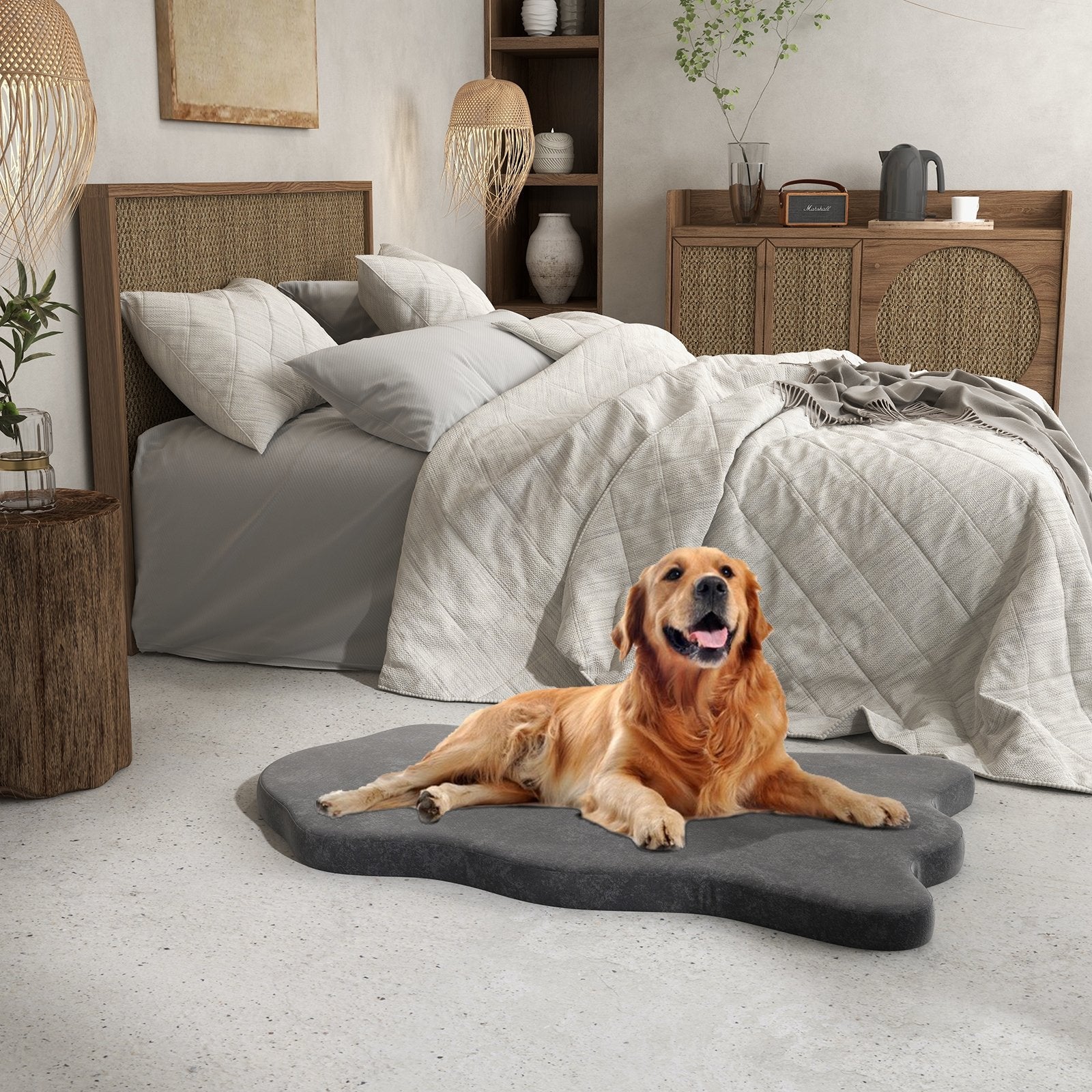 Orthopedic Dog Bed with Memory Foam Support for Large Dogs, Gray Dog Supplies   at Gallery Canada