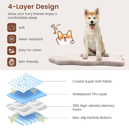 Orthopedic Dog Bed with Memory Foam Support for Large Dogs, Beige Dog Supplies   at Gallery Canada