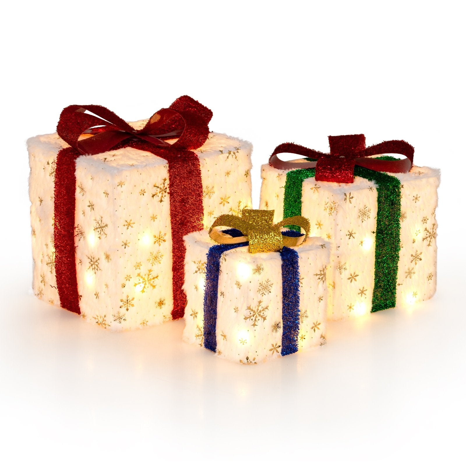 Set of 3 Christmas Lighted Gift Boxes with 48 Bright Warm Lights Christmas Decor & Accessories   at Gallery Canada