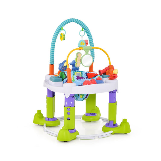 4-in-1 Baby Bouncer Activity Center with 3 Adjustable Heights, Green - Gallery Canada
