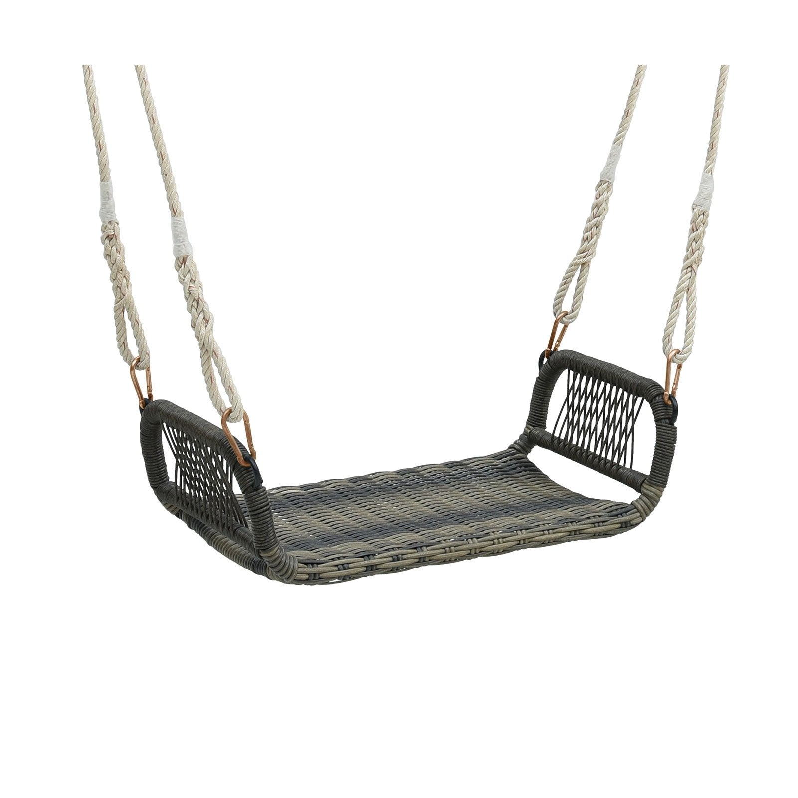 Wicker Porch Swing Seat with Cozy Armrests, Gray Porch Swings   at Gallery Canada