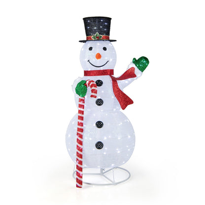 5 Feet Pop-up Christmas Snowman with 180 LED Lights, White Christmas Decor & Accessories   at Gallery Canada