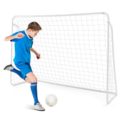 Soccer Goal for Backyard with Heavy Duty Frame and Ground Stakes, White Sport Equipments   at Gallery Canada