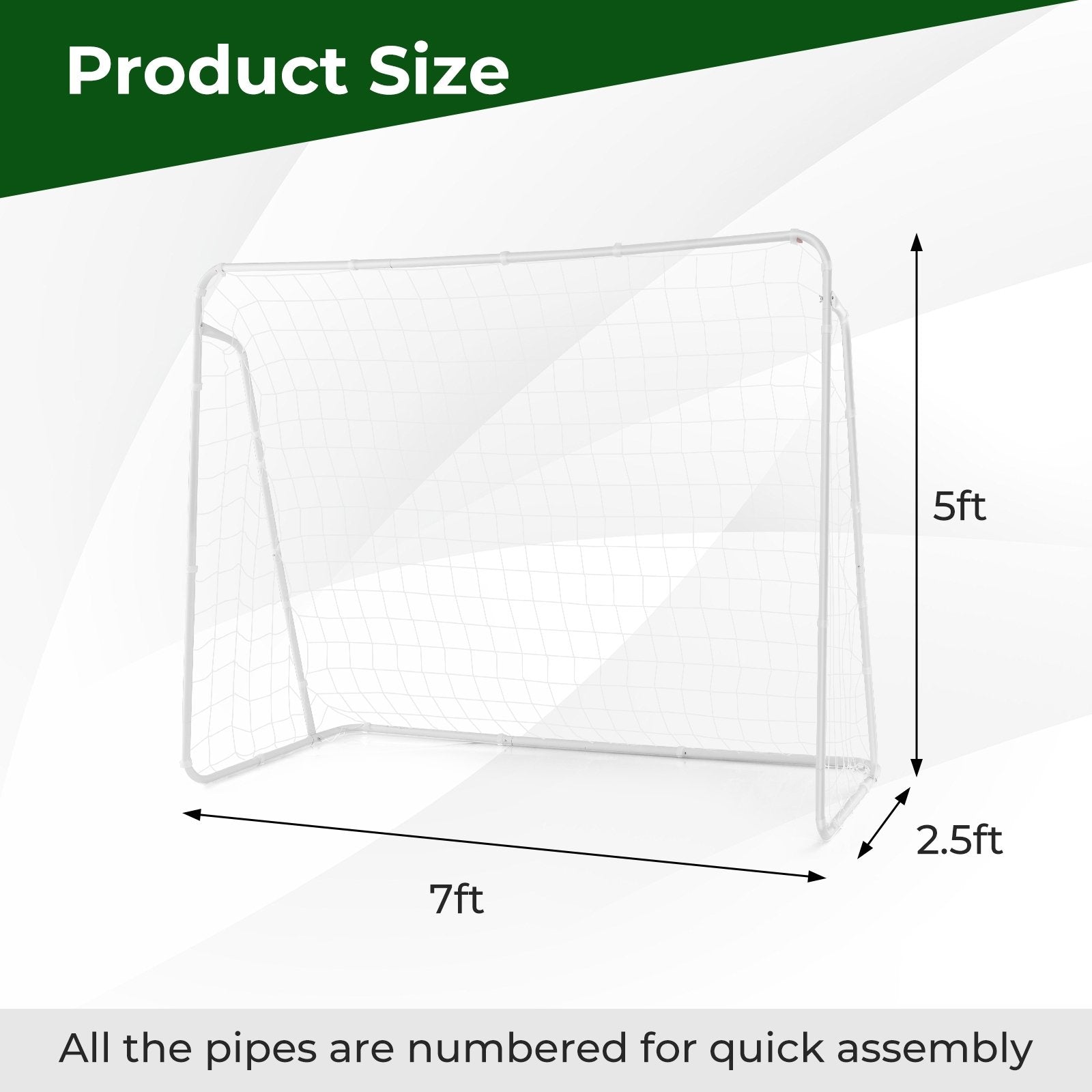 Soccer Goal for Backyard with Heavy Duty Frame and Ground Stakes, White Sport Equipments   at Gallery Canada