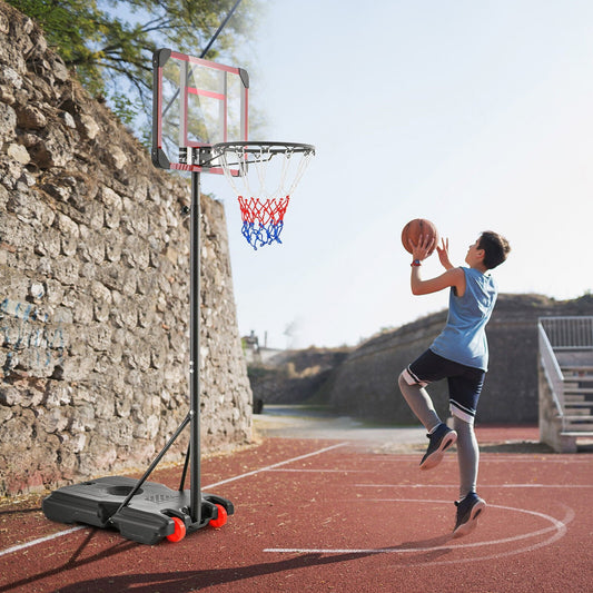 Basketball Hoop Stand 5 Feet-6.8 Feet Height Adjustable, Black Sport Equipments   at Gallery Canada