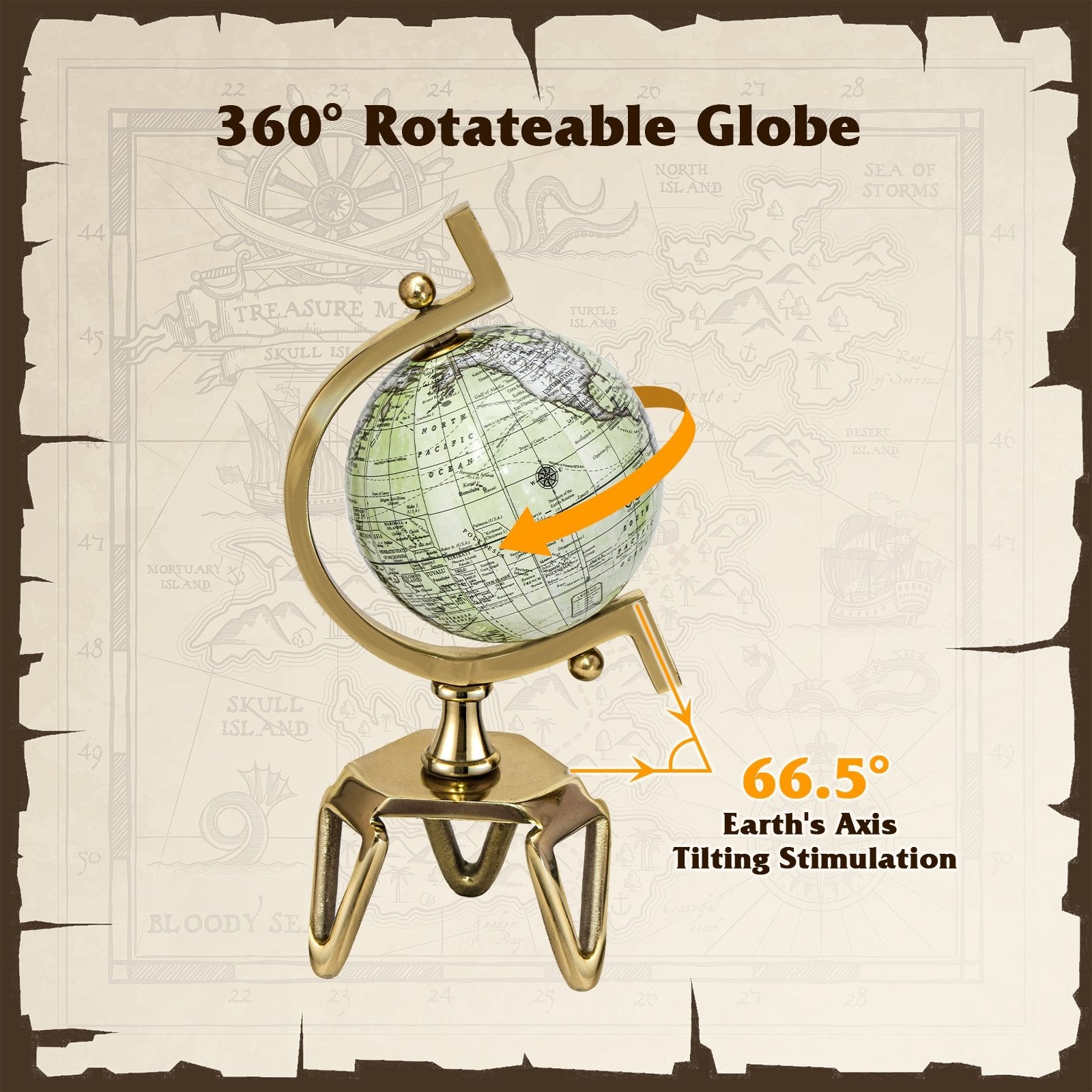 Educational Geographic 5/8/10 Inch World Globe with Triangle Metal Stand-5 inches Learning Toys   at Gallery Canada