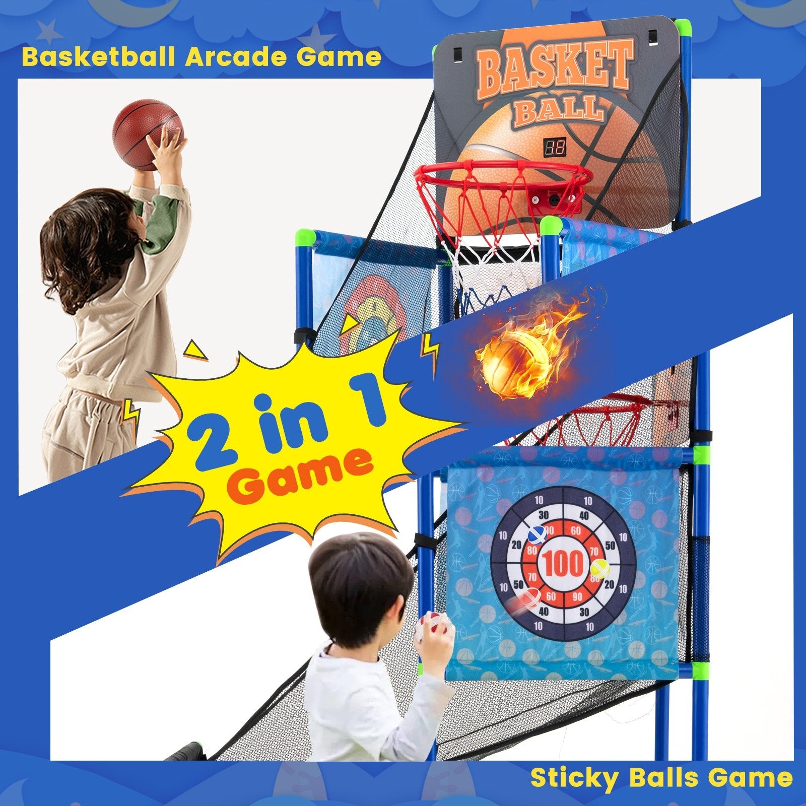 Kids Basketball Arcade Game with Electronic Scoreboard and Sound Effect Game Room   at Gallery Canada