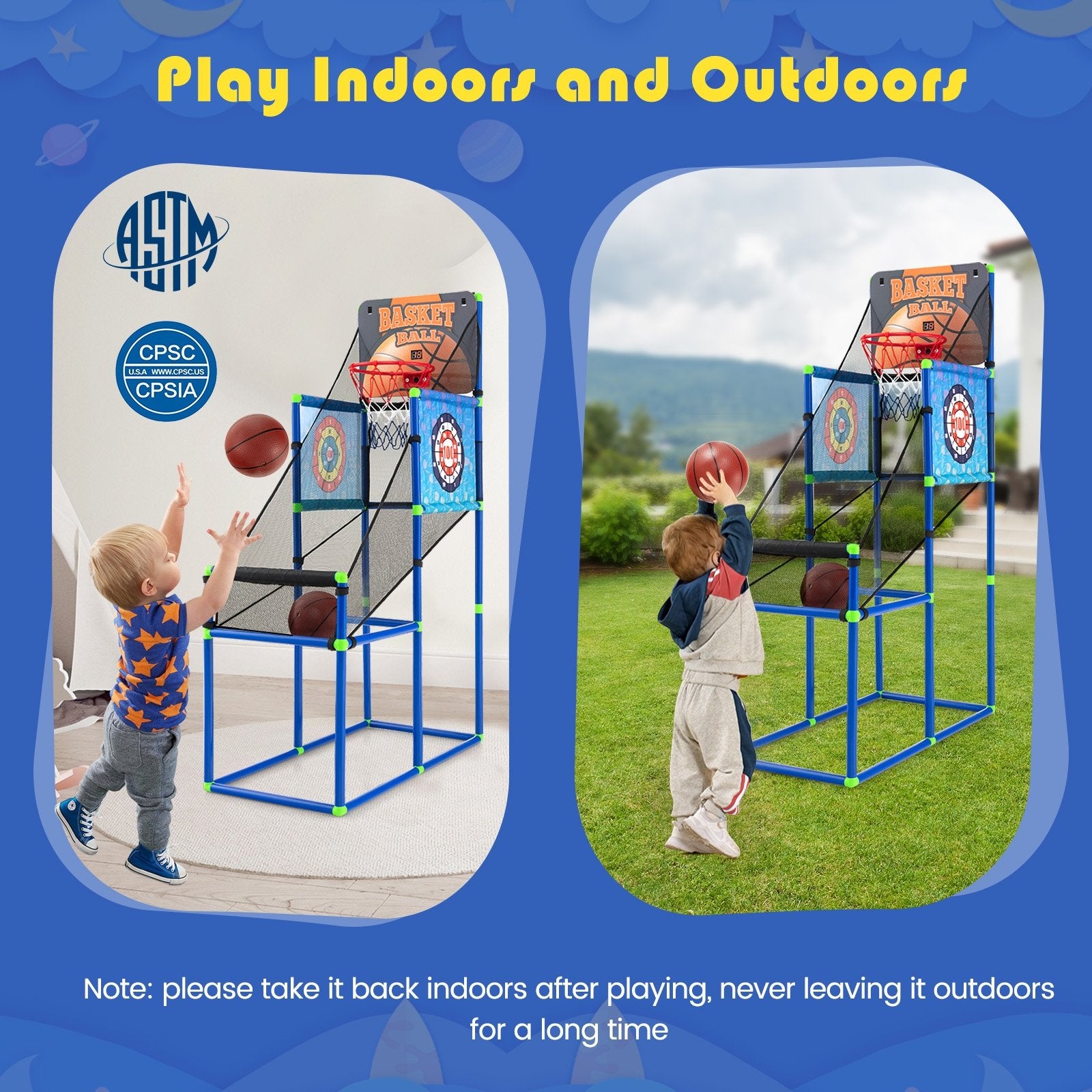 Kids Basketball Arcade Game with Electronic Scoreboard and Sound Effect Game Room   at Gallery Canada