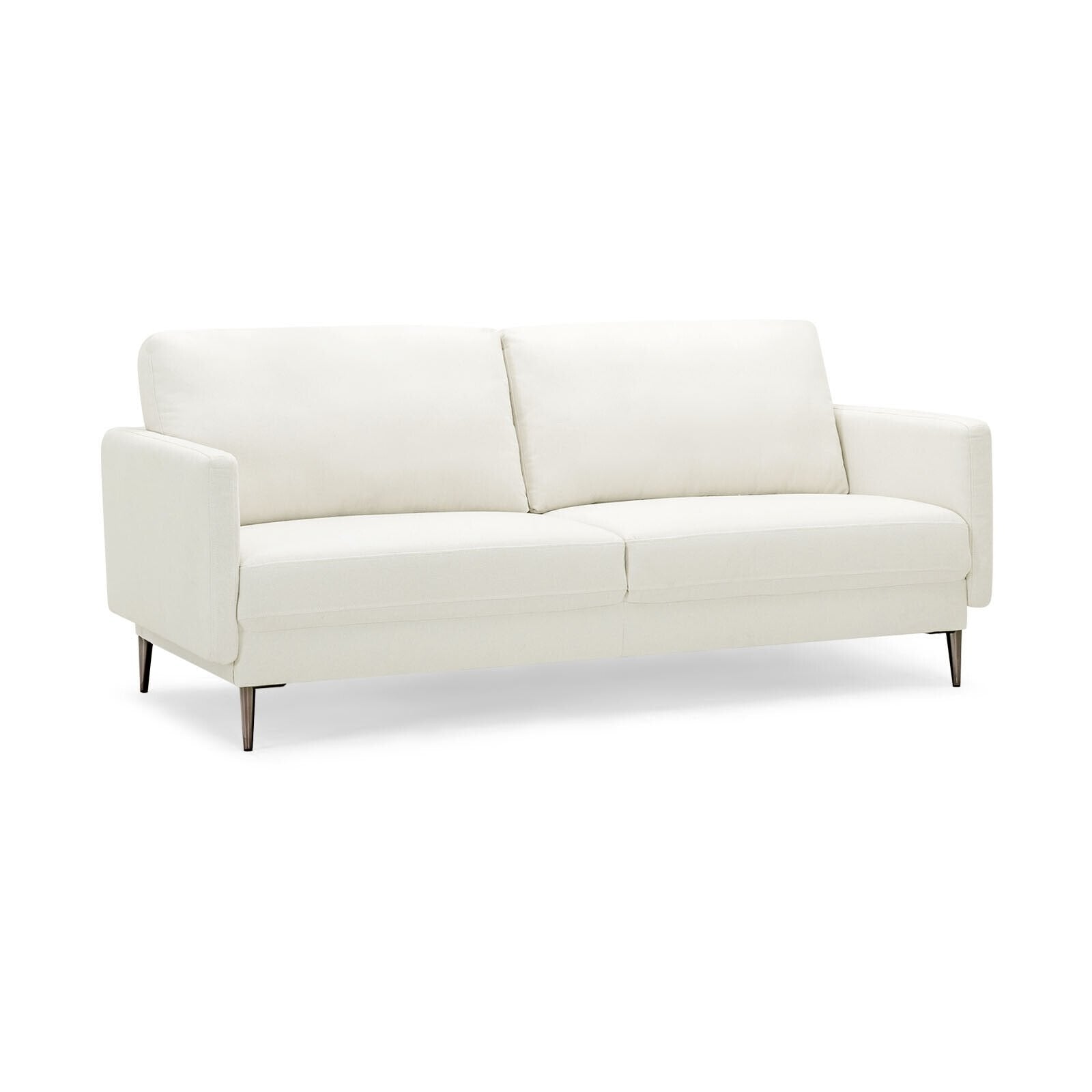 Modern Loveseat with Comfy Backrest Cushions, White Sofas & Loveseats   at Gallery Canada