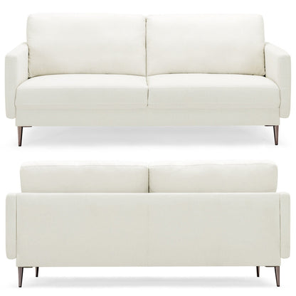 Modern Loveseat with Comfy Backrest Cushions, White Sofas & Loveseats   at Gallery Canada