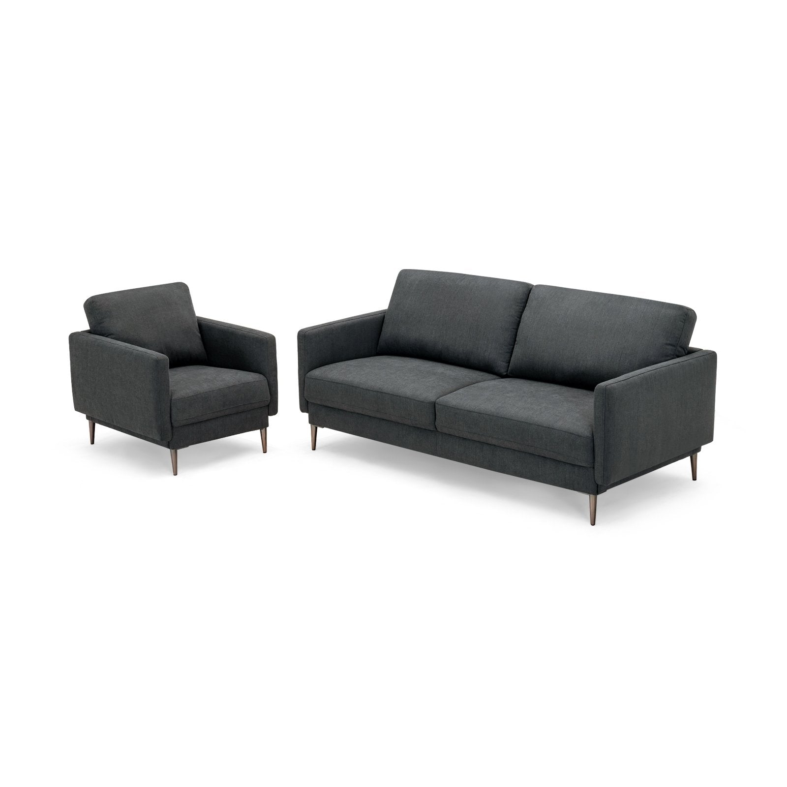 Modern Loveseat with Comfy Backrest Cushions, Gray Sofas & Loveseats   at Gallery Canada