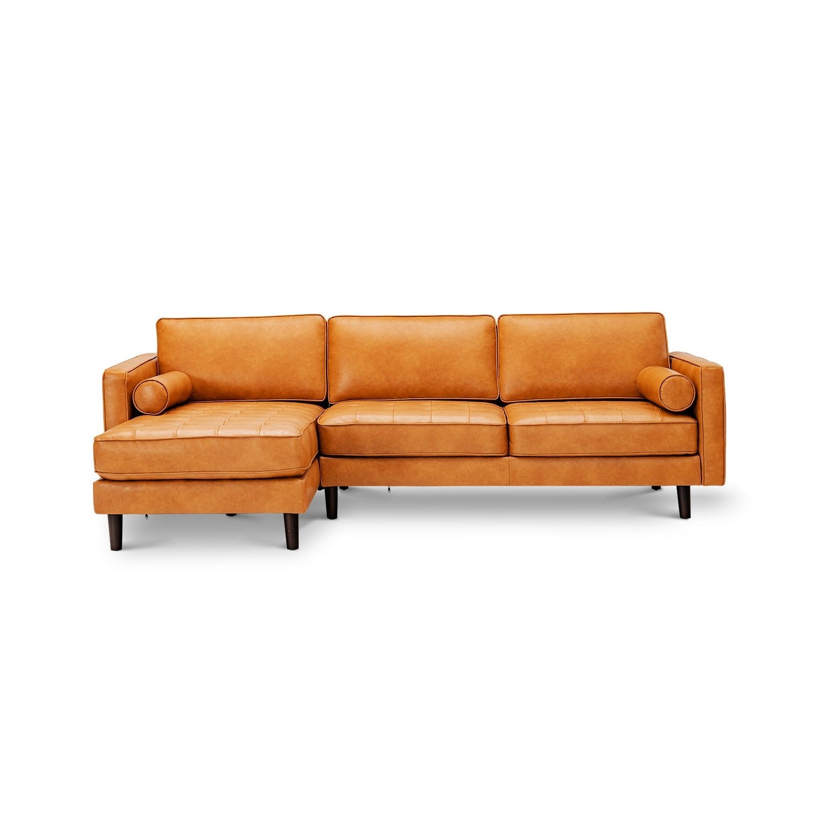 3-Seat L-Shaped Sectional Sofa Couch for Living Room, Orange Sofas & Loveseats   at Gallery Canada