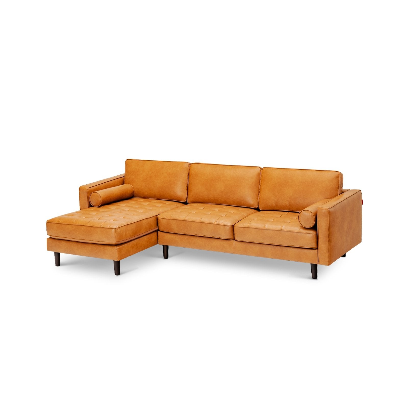 3-Seat L-Shaped Sectional Sofa Couch for Living Room, Orange Sofas & Loveseats   at Gallery Canada