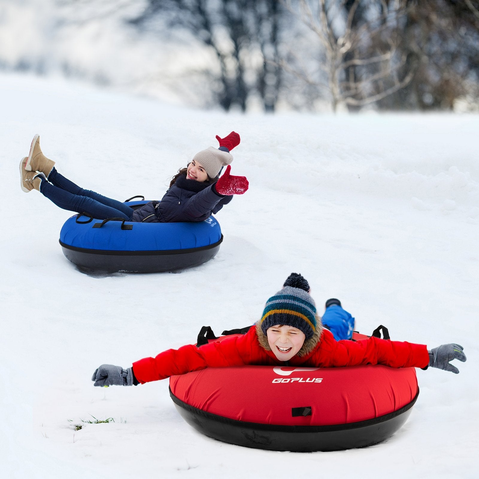 40" Inflatable Snow Sled for Kids and Adults, Red Winter Sports & Activities   at Gallery Canada