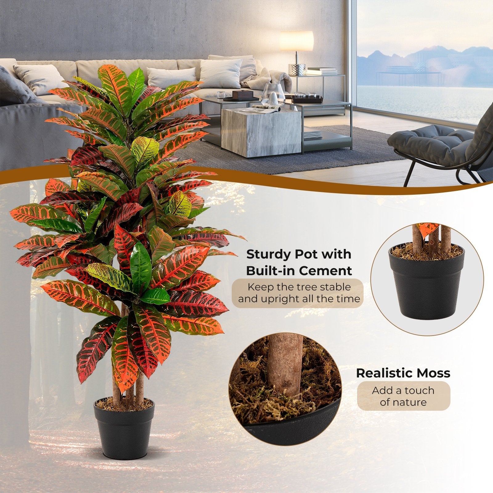 Artificial Croton Plant 40