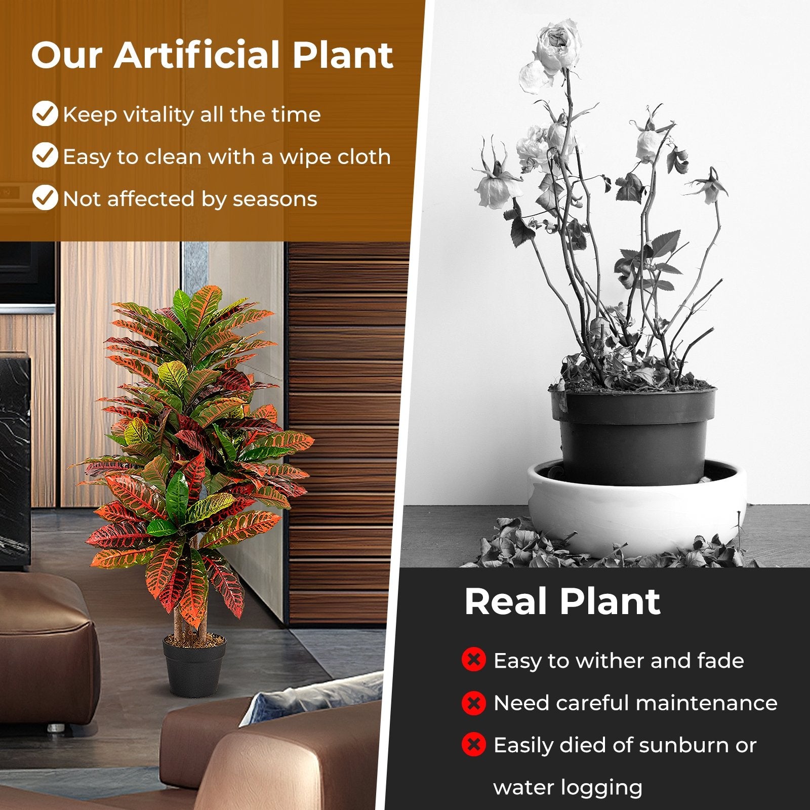 Artificial Croton Plant 40