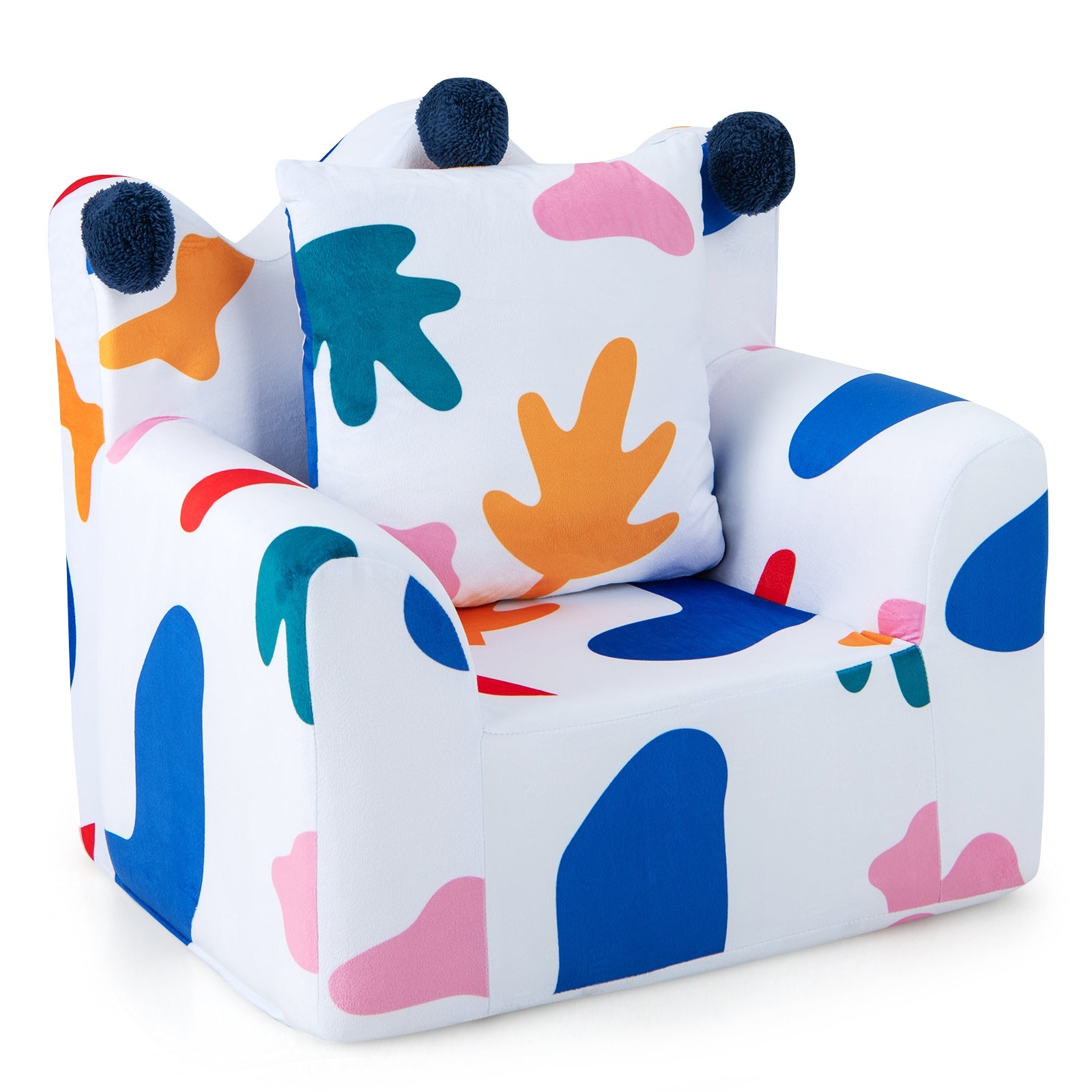 High-density Padding Kids Sofa with Armrest and Extra Pilow, Multicolor Kids Chairs & Seating at Gallery Canada
