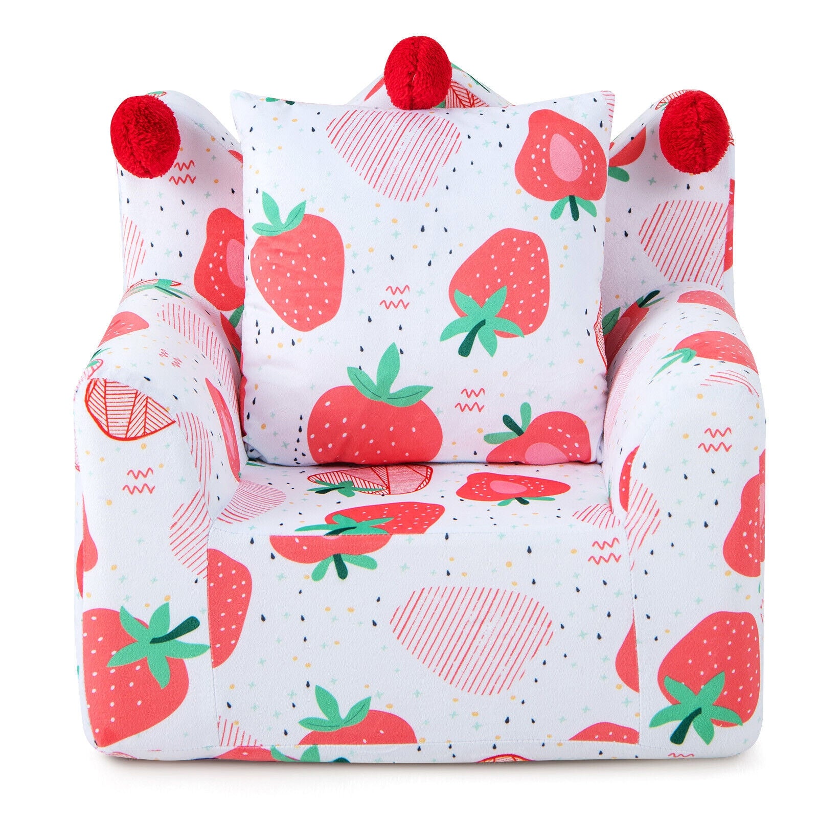 High-density Padding Kids Sofa with Armrest and Extra Pilow, Pink Kids Chairs & Seating at Gallery Canada