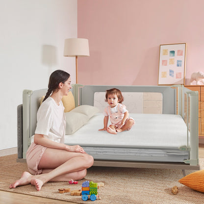 Bed Rail Guard for Toddlers Kid with Adjustable Height and Safety Lock-70 inch, Gray Bed Rails   at Gallery Canada