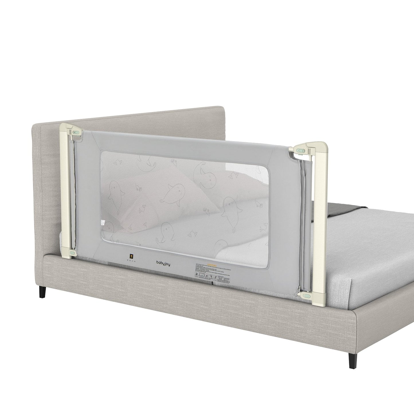 Bed Rail Guard for Toddlers Kid with Adjustable Height and Safety Lock-70 inch, Gray Bed Rails   at Gallery Canada