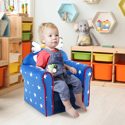 Original Kids Sofa with Armrest and Thick Cushion, Blue Kids Chairs & Seating   at Gallery Canada